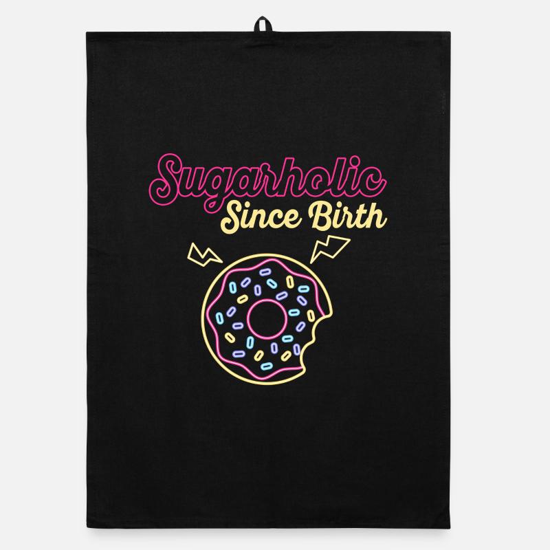 Neon Sugar Donut seit Geburt Organic Geschirrtuch