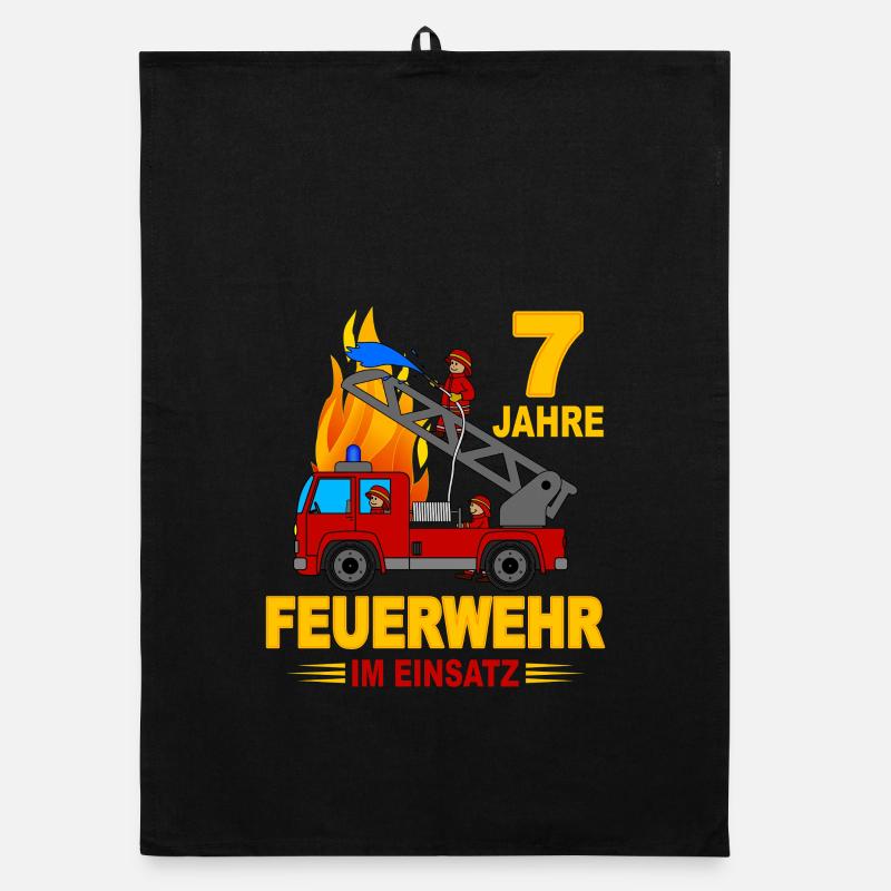 7 ans de pompiers en action Torchon bio
