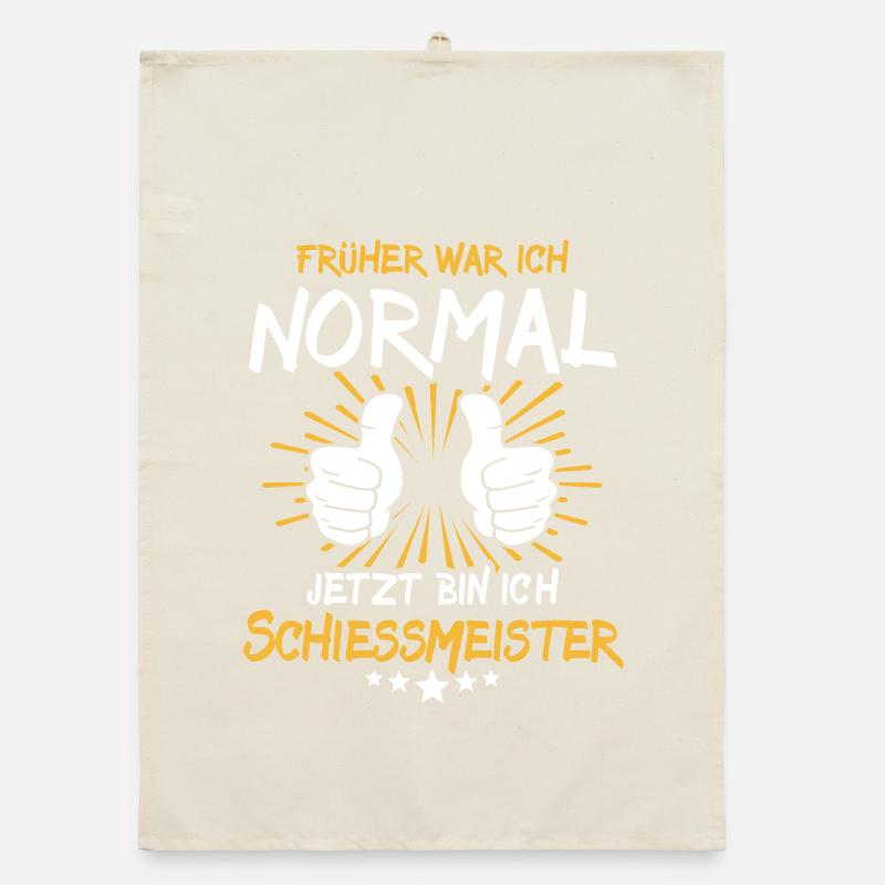 Shooting Master Saying Organic dish towel