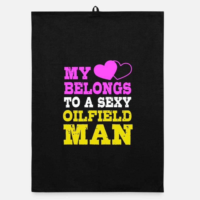 Ölfeld Ehefrau Bohrinsel Ölbohrinsel Organic Geschirrtuch