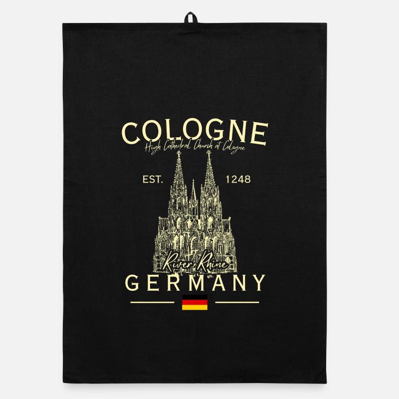 Cologne Germany Kölner Dom Cathedral Souvenir Organic Geschirrtuch