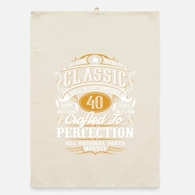 40th Birthday Organic dish towel
