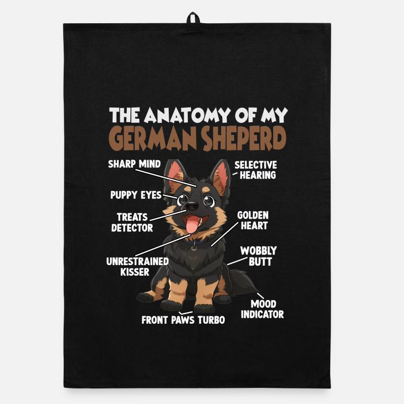 Schäferhund Gassi T Hundehalter Schäferhund Organic Geschirrtuch