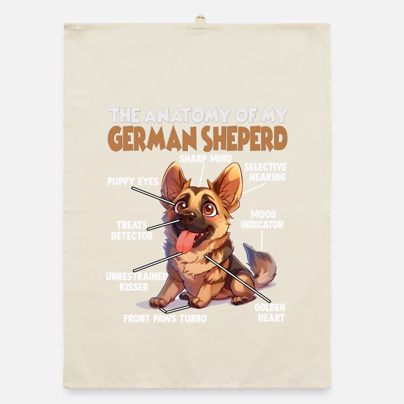 Hundehalter Geschenk Deutscher Schäferhund Gassi T Organic Geschirrtuch
