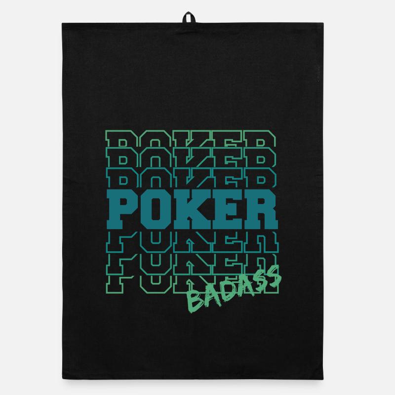 Badass Poker Gradient Typo Organic dish towel