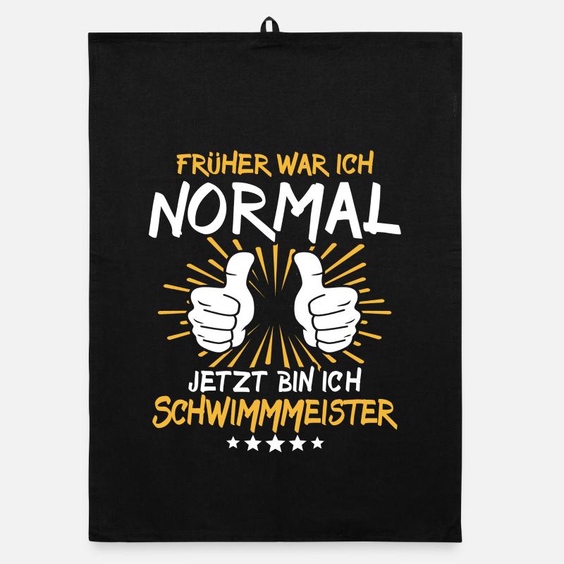 Swimming master saying Organic dish towel