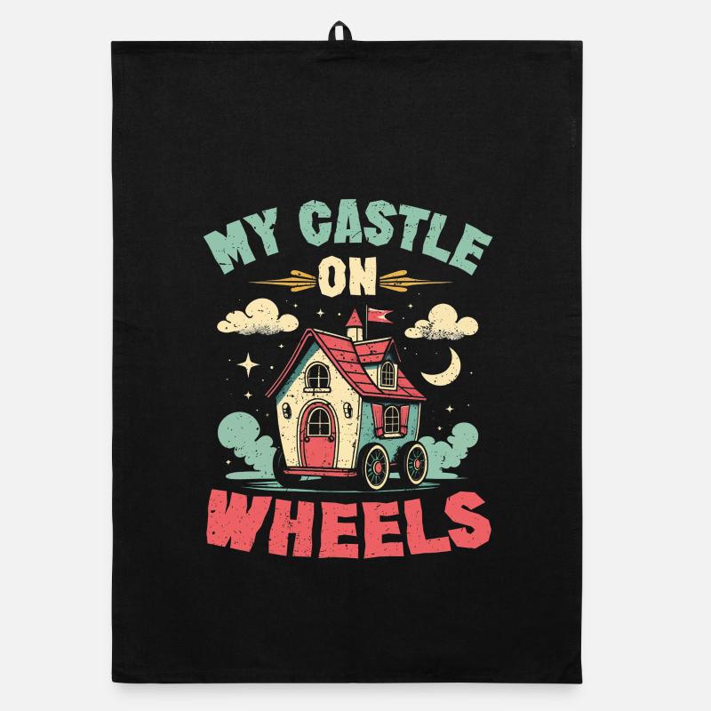 Tiny House My Castle On Wheels Organic dish towel