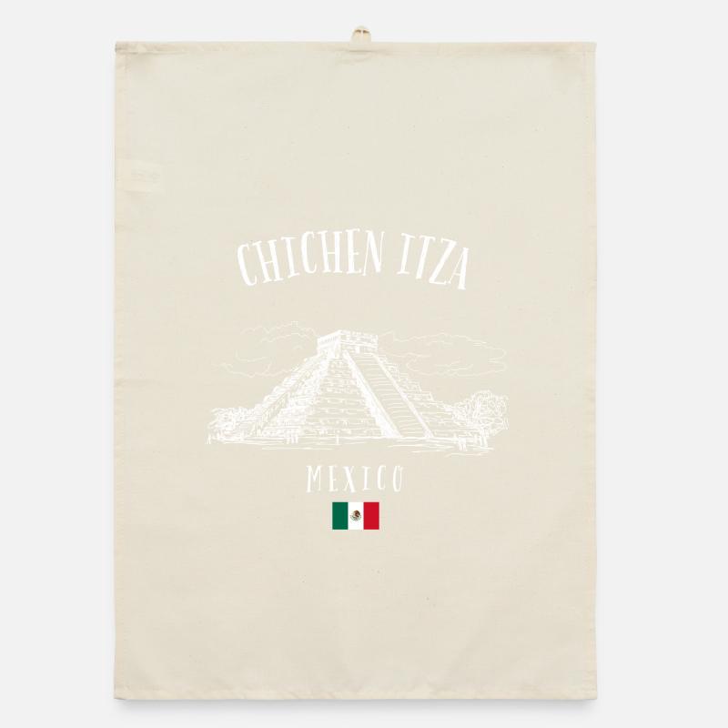 Chichen Itza Pyramid Mexico Organic dish towel