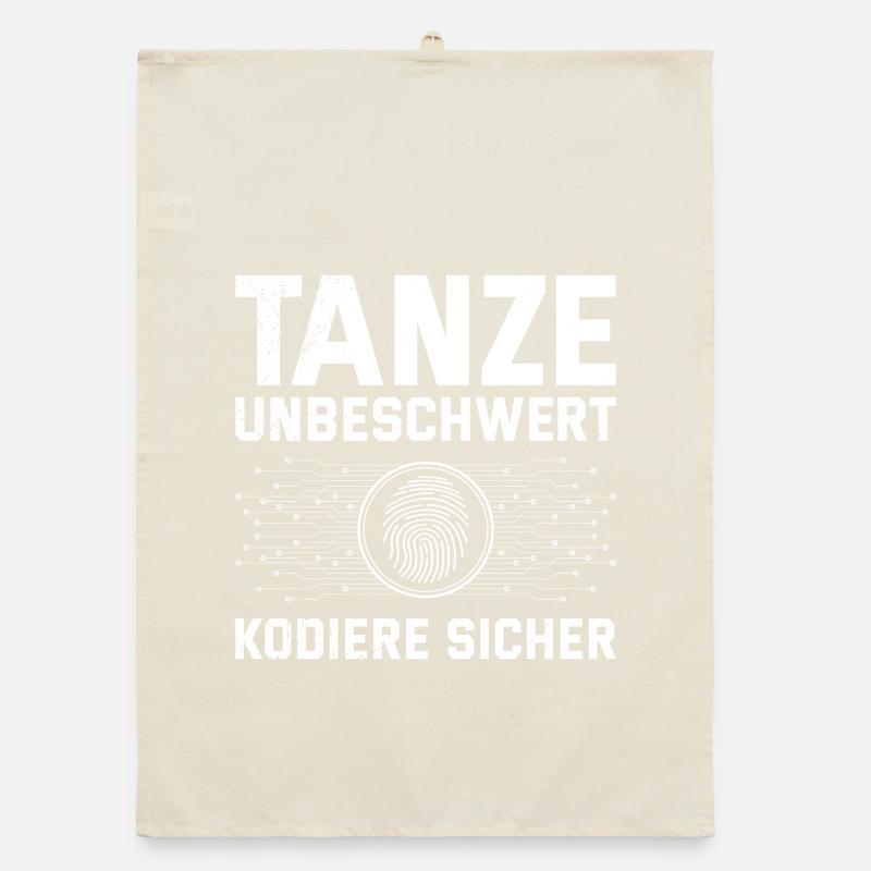 Science Coder TANZE UNBESCHWERT KODIERE SICHER Organic Geschirrtuch