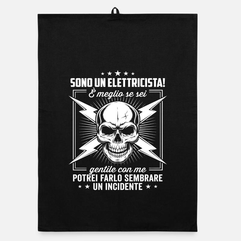 Sei nett zu einem Elektriker Organic Geschirrtuch