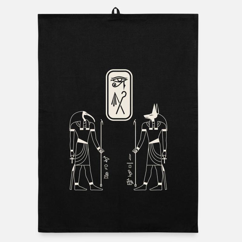 Dieux de l’Égypte ancienne Anubis Thoth Conception de la mythologie Torchon bio