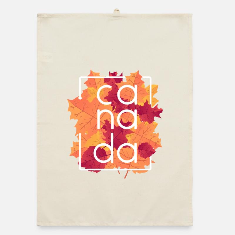 Design des feuilles d’érable d’automne du Canada Torchon bio