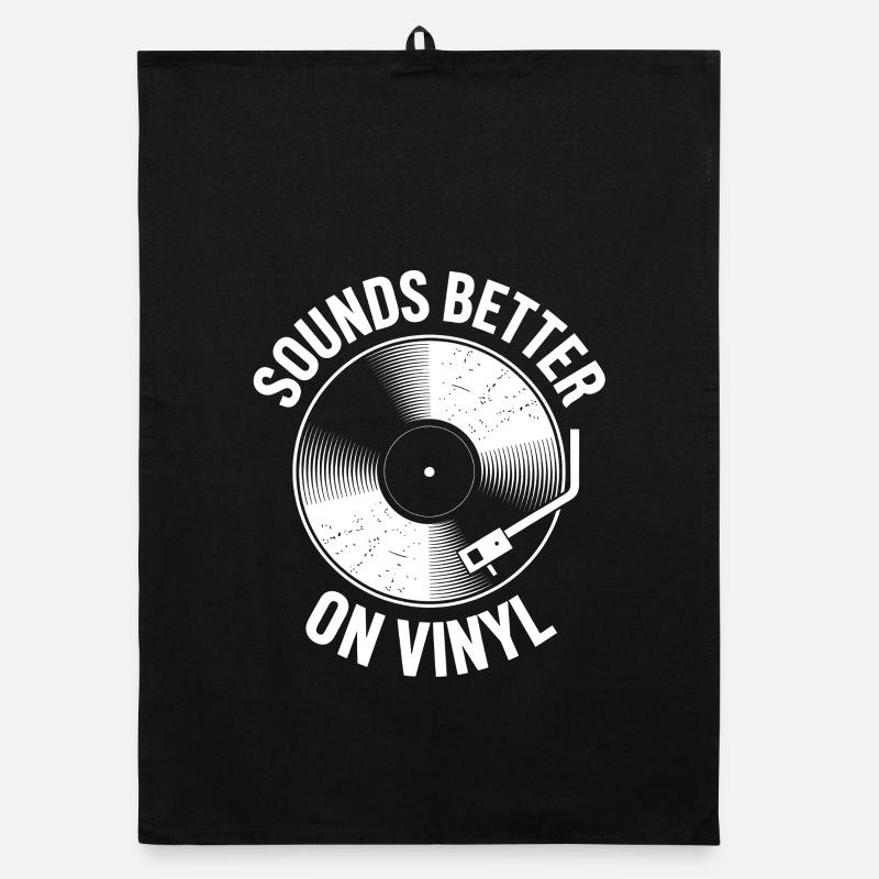 Klingt besser auf Vinyl Organic Geschirrtuch