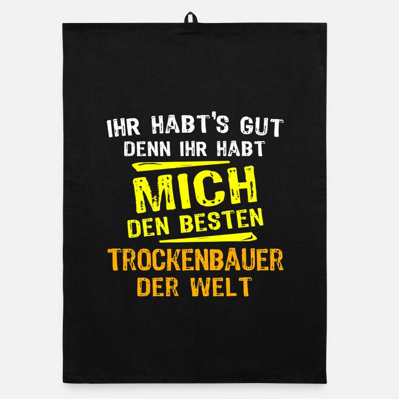 Drywall Builder Gift Organic dish towel