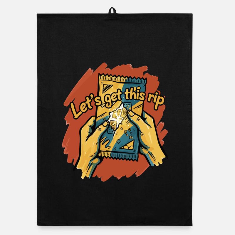 Lets Get This Rip Trading Card Booster Pack Organic dish towel