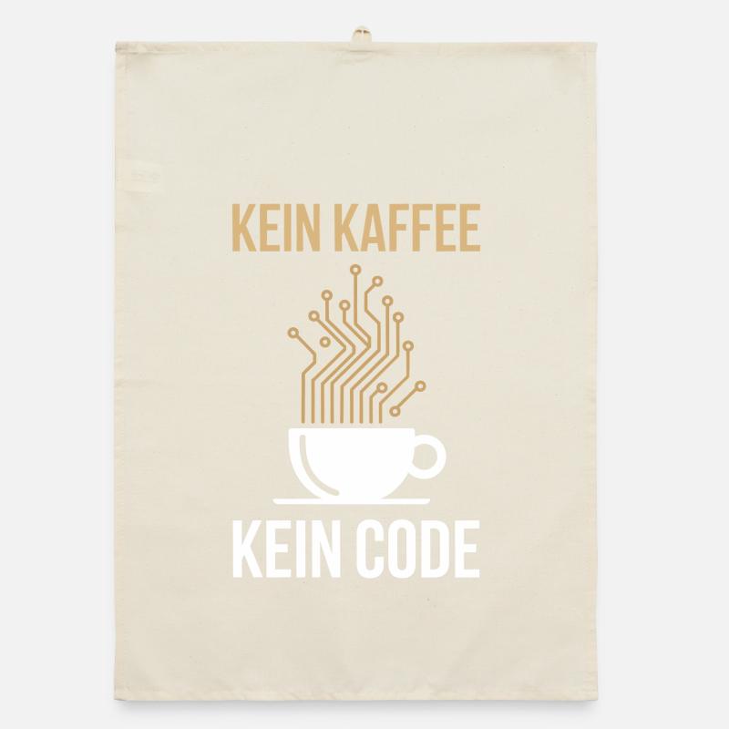 Kein Kaffee Kein Code Programmierer Informatiker Organic Geschirrtuch