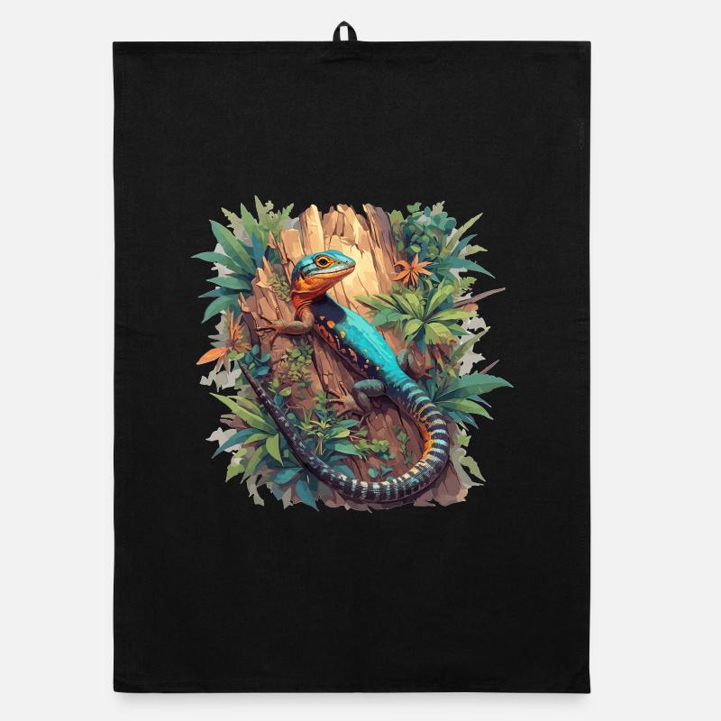 Eidechsen Eidechse Organic Geschirrtuch