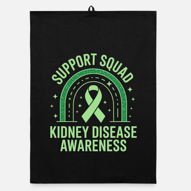 Nierenbewusstsein des Support Squad Organic Geschirrtuch