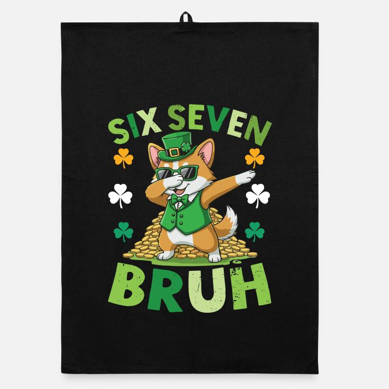 cat St. Patrick's Day Organic dish towel