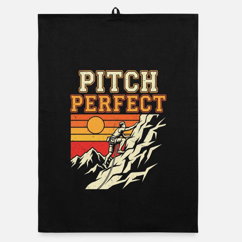 Pitch Perfect Climbing Alpine Sunset Organic dish towel