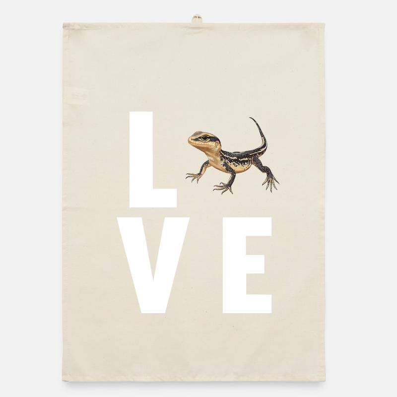 Eidechsen Eidechse Organic Geschirrtuch