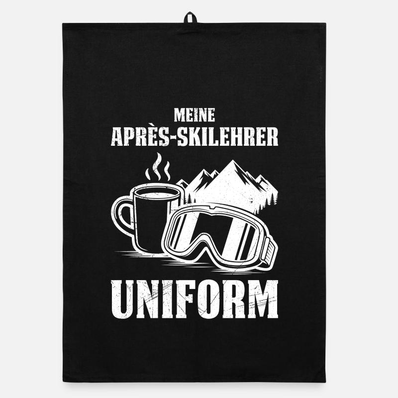 Skier MON UNIFORME D’INSTRUCTEUR APRÈS SKI DRÔLE Torchon bio