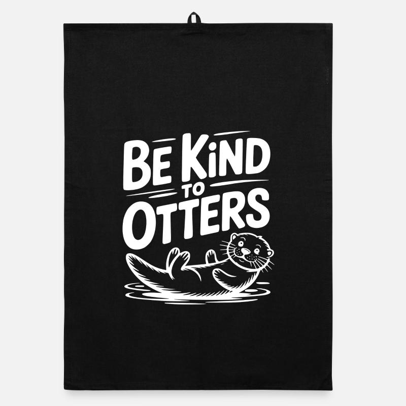 Be Kind to Otters Organic dish towel