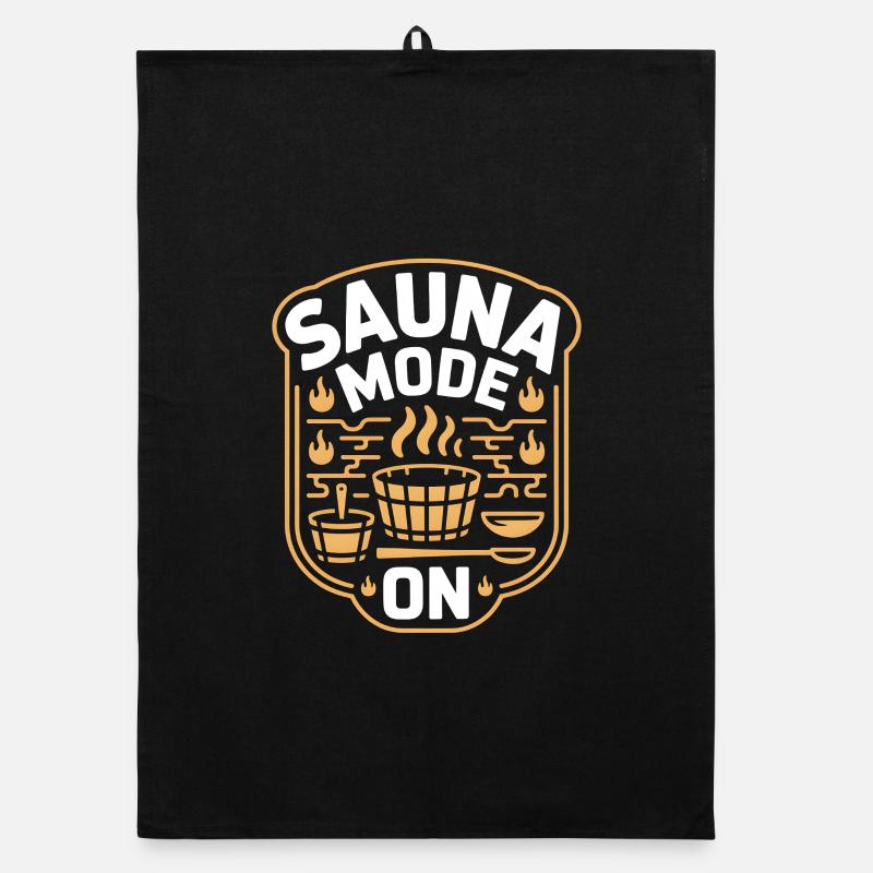 Sauna Mode On Wellness Sweating Organic dish towel