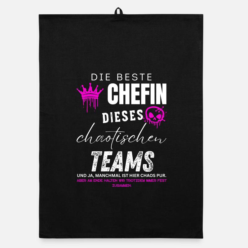 beste Chefin chaotisches Team Chefin geschenke Organic dish towel