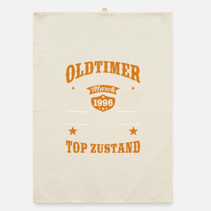 Oldtimer March 1996 - Geburtstag - Geschenk Organic Geschirrtuch