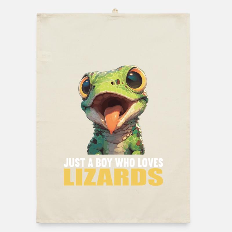 Eidechsen Eidechse Organic Geschirrtuch