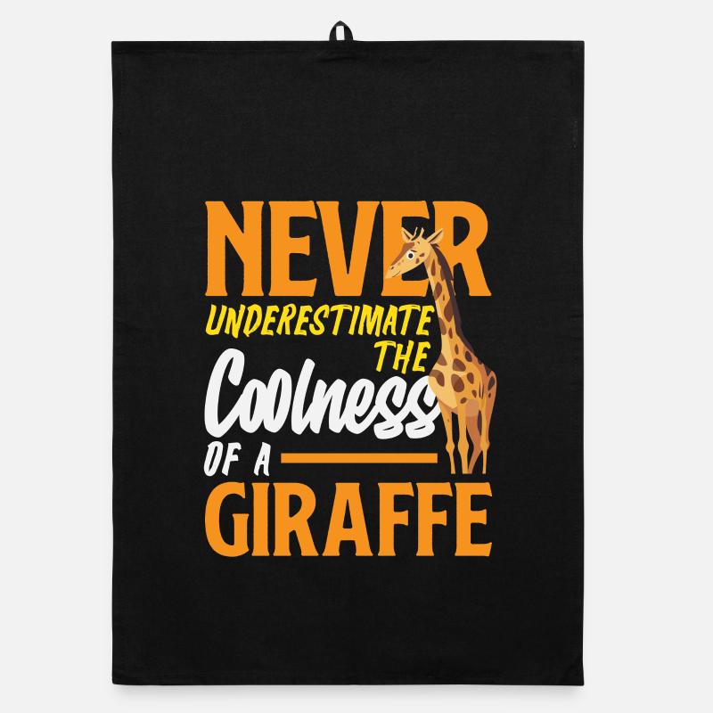 Never underestimate the coolness giraffe Organic dish towel