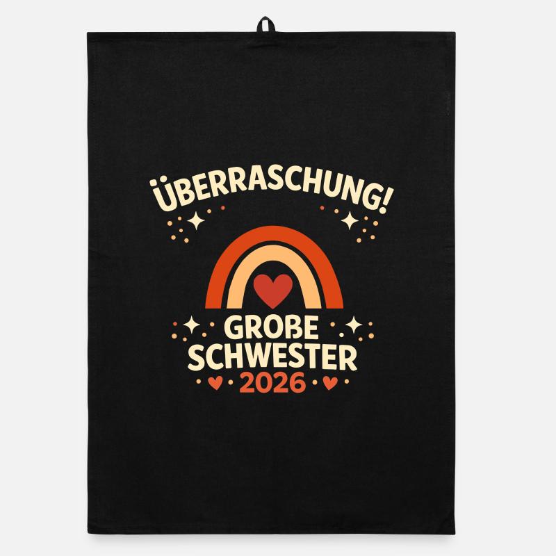 Überraschung! Große Schwester 2026 Organic Geschirrtuch