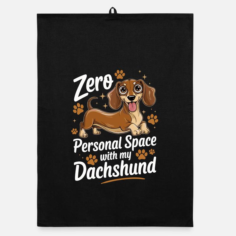  Zero Personal Space With My Dachshund Lustiger Organic Geschirrtuch