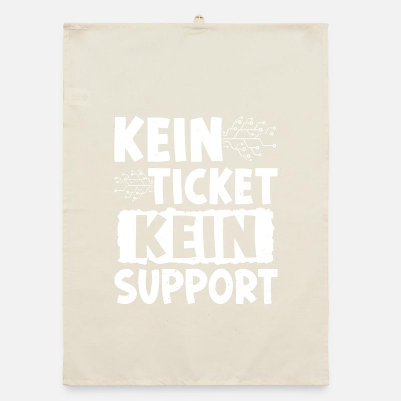 Nerd Computer KEIN TICKET KEIN PROBLEM LUSTIG Organic Geschirrtuch