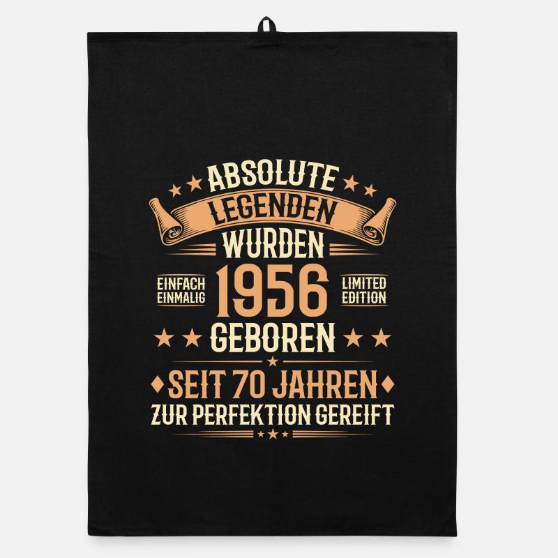 70e anniversaire 1956 Legend Vintage Gift Torchon bio