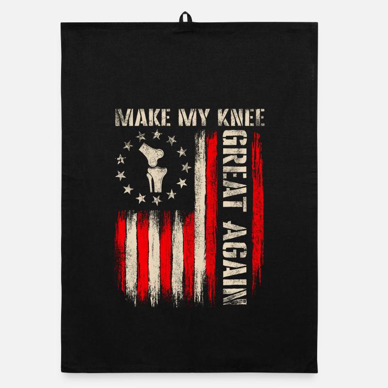 Make My Knee Great Again ACL Recovery Organic dish towel