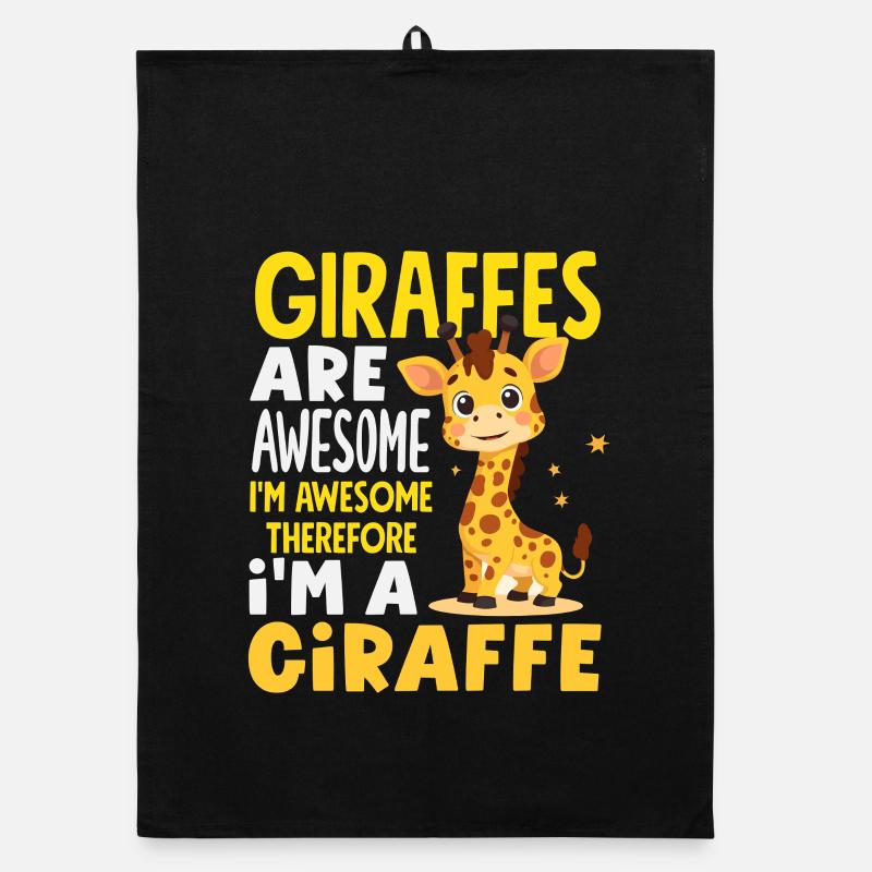 Giraffes are great, so I'm a giraffe Organic dish towel
