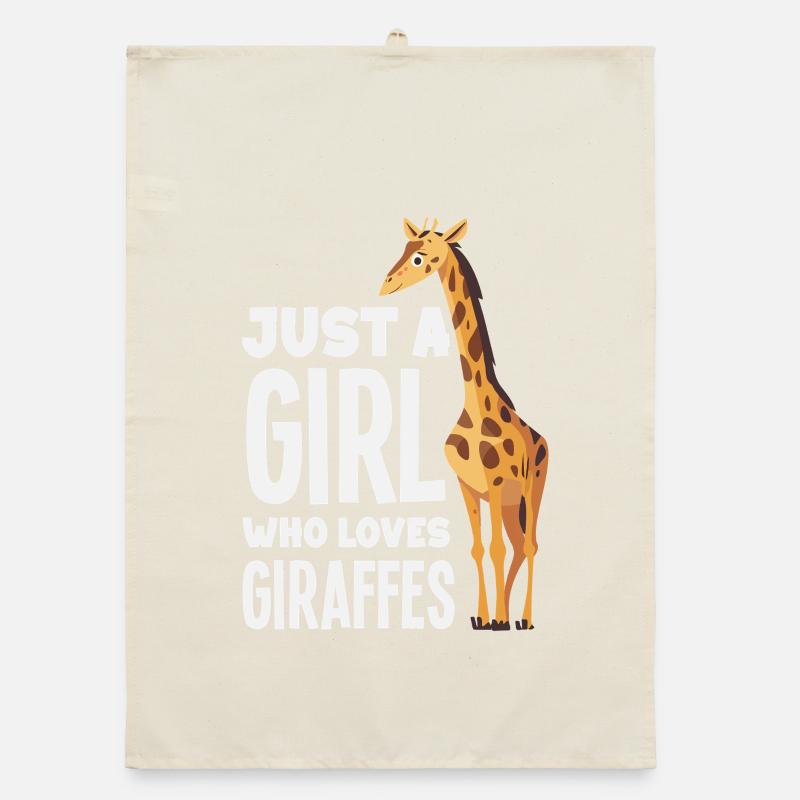 Nur ein Mädchen das Giraffen liebt Organic Geschirrtuch