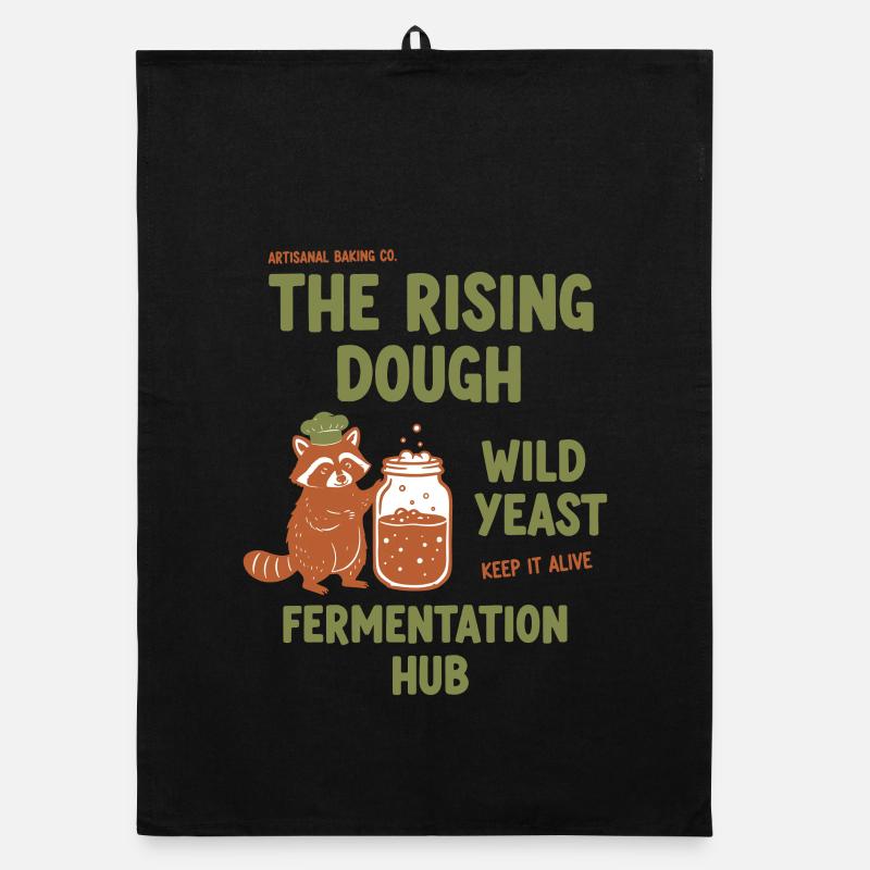Sourdough Bread Baking Baker Wild Yeast Rising Organic dish towel