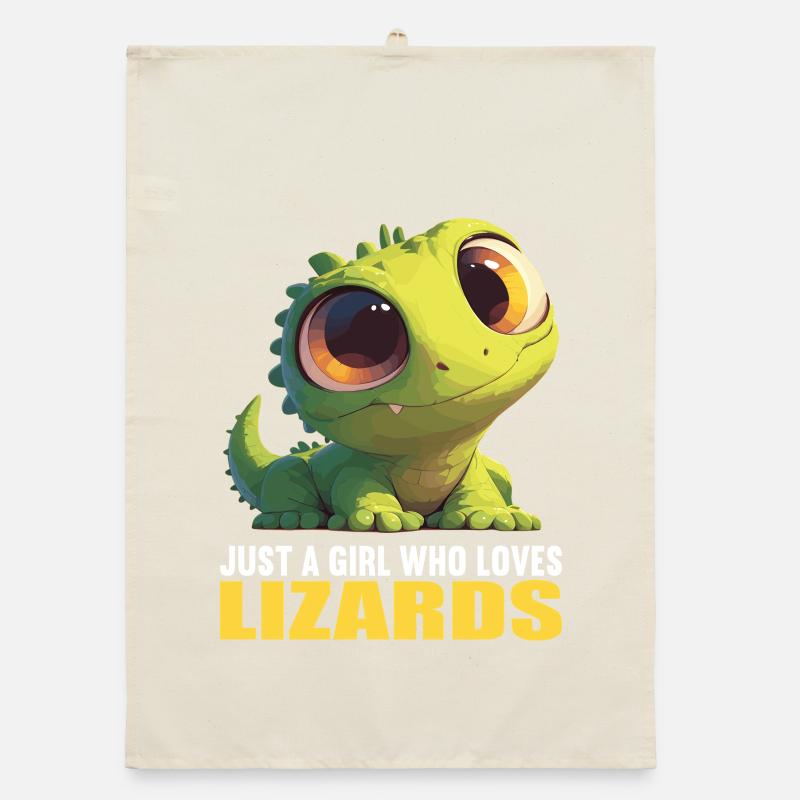 Eidechsen Eidechse Organic Geschirrtuch