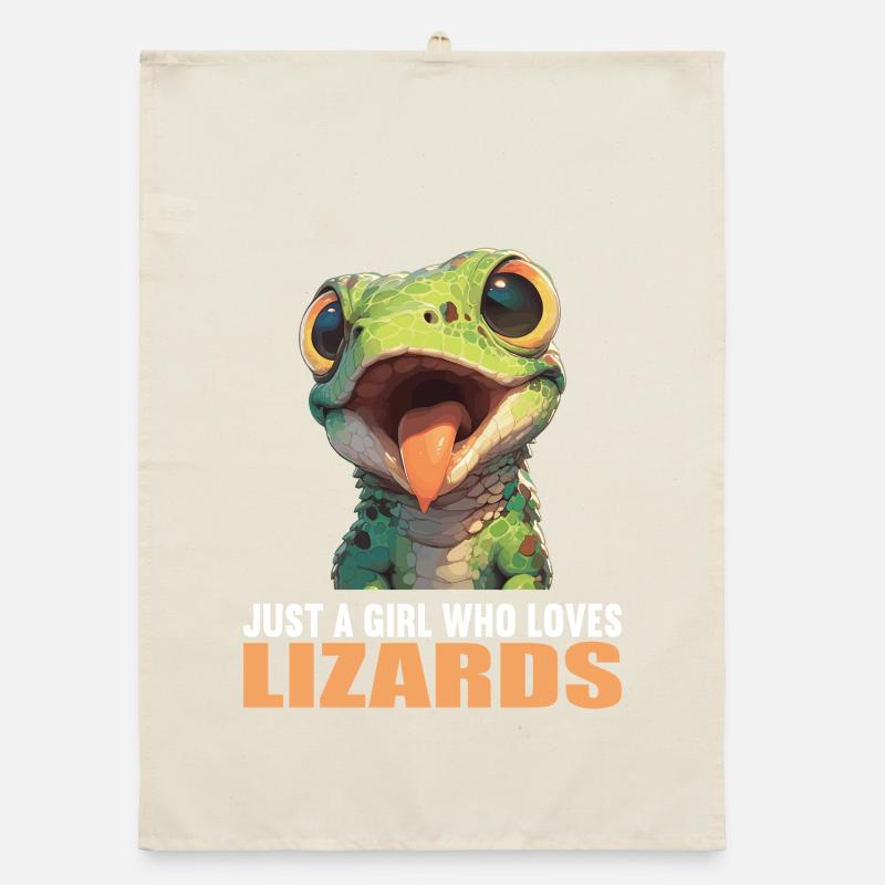 Eidechsen Eidechse Organic Geschirrtuch