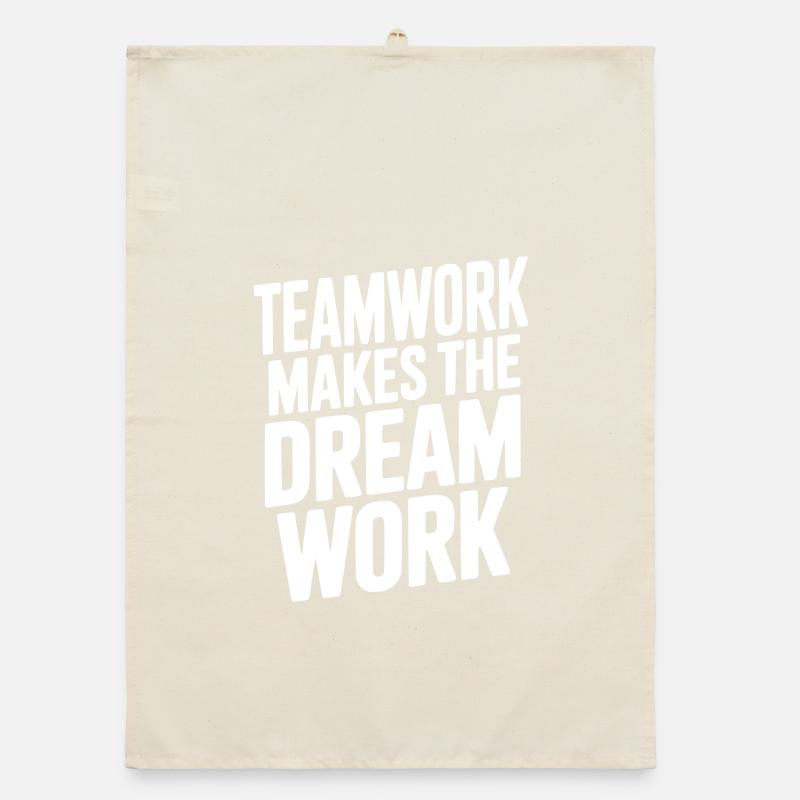 Teamwork Makes the Dream Work Organic dish towel