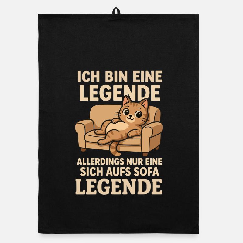 Légende du canapé drôle de chat Torchon bio