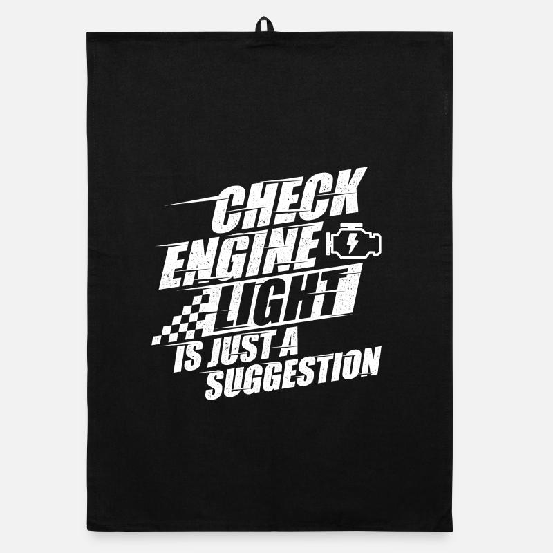 Check Engine Light Suggestion Muscle Car Organic dish towel