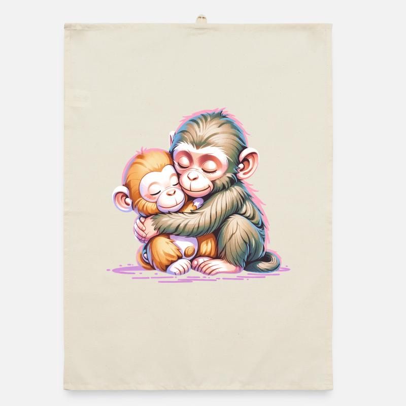 Hugging Monkey Duo Organic dish towel