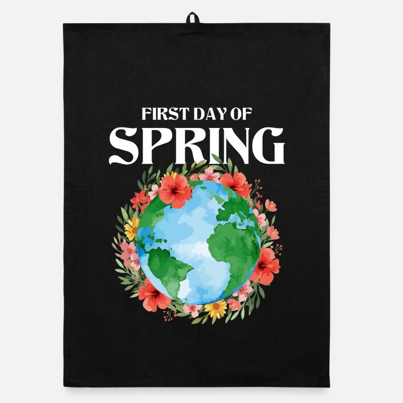 First Day Of Spring Happy Easter Ostara Organic Geschirrtuch