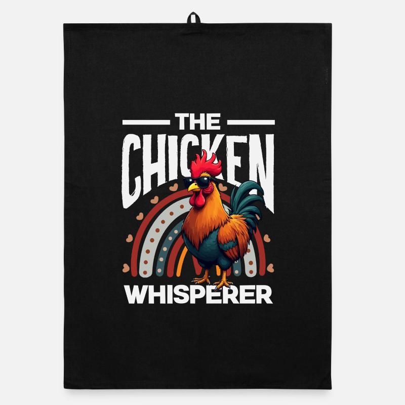 The Chicken Whisperer Cool Rooster Organic dish towel
