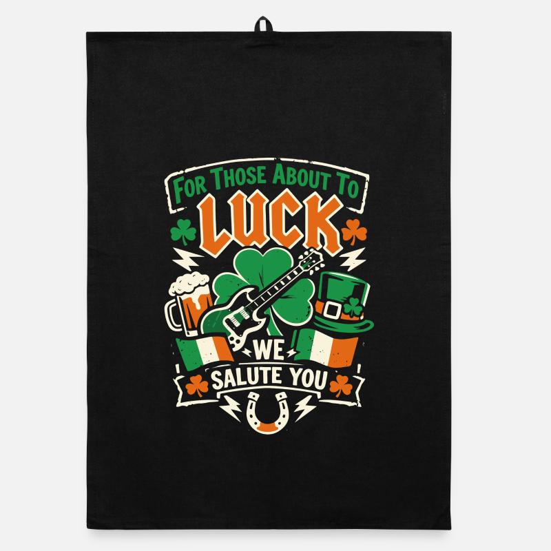 For those about to luck - St Patrick's Day Rock Organic Geschirrtuch