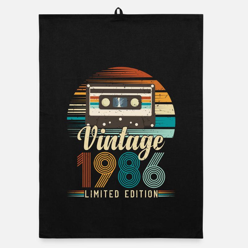40-jähriges Jubiläum 1986 Geburtstagsgeschenk Organic Geschirrtuch